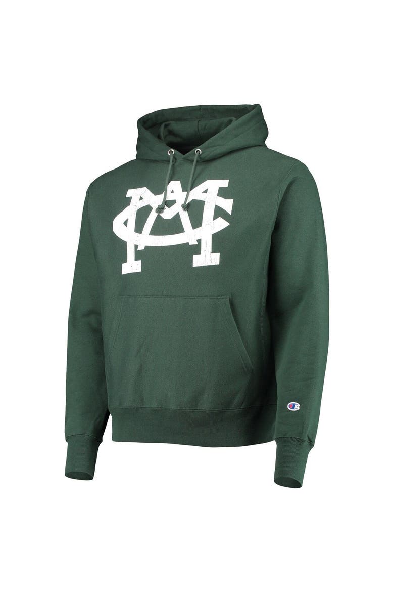 Men's Champion Green Michigan State Spartans Vault Logo Reverse Weave Pullover Hoodie, Alternate, color, Green