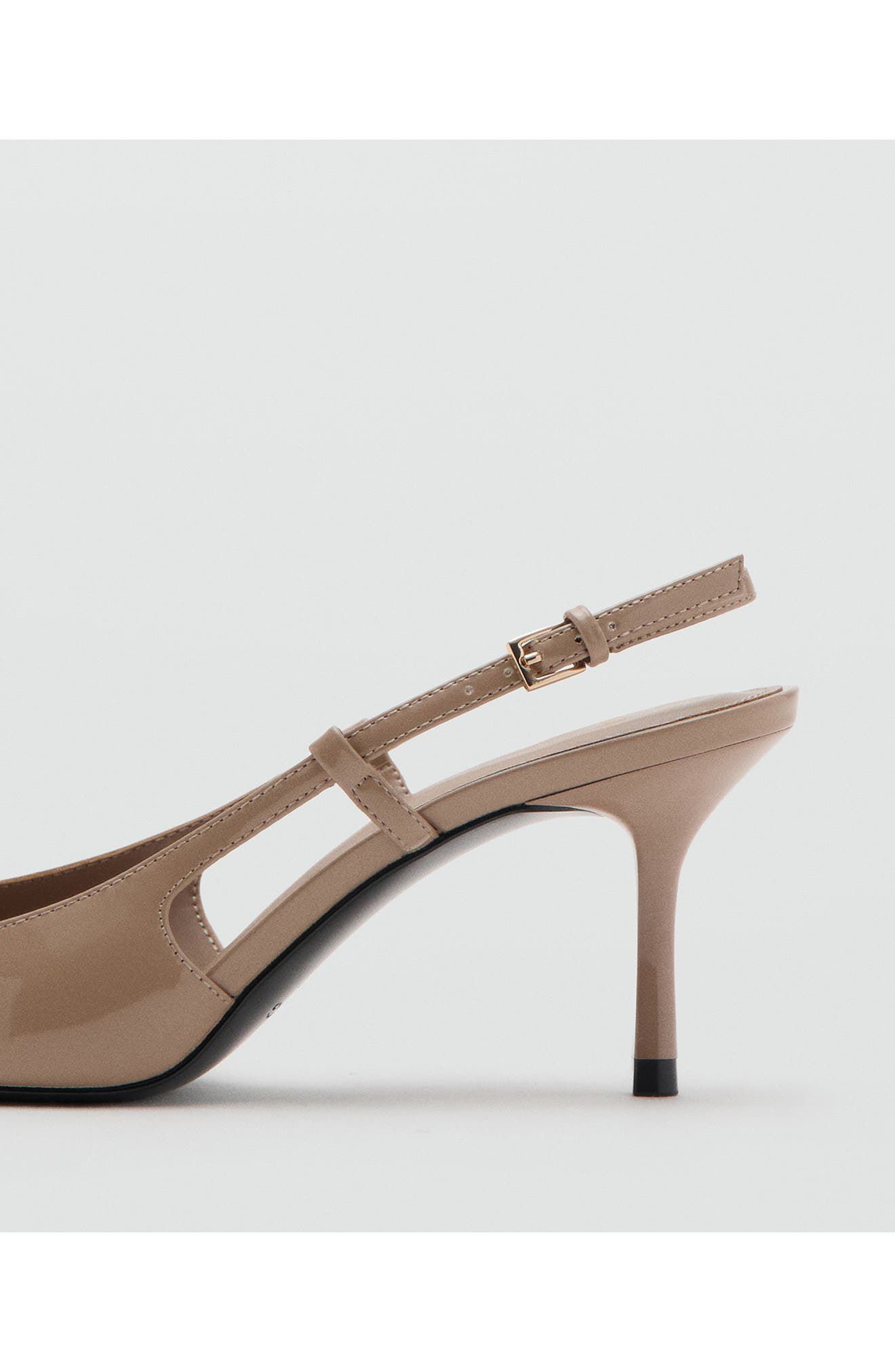 MANGO Pistachio Pointed Toe Slingback Pump, Alternate, color, Beige