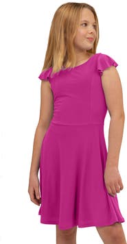 Un Deux Trois Flutter Sleeve Dress