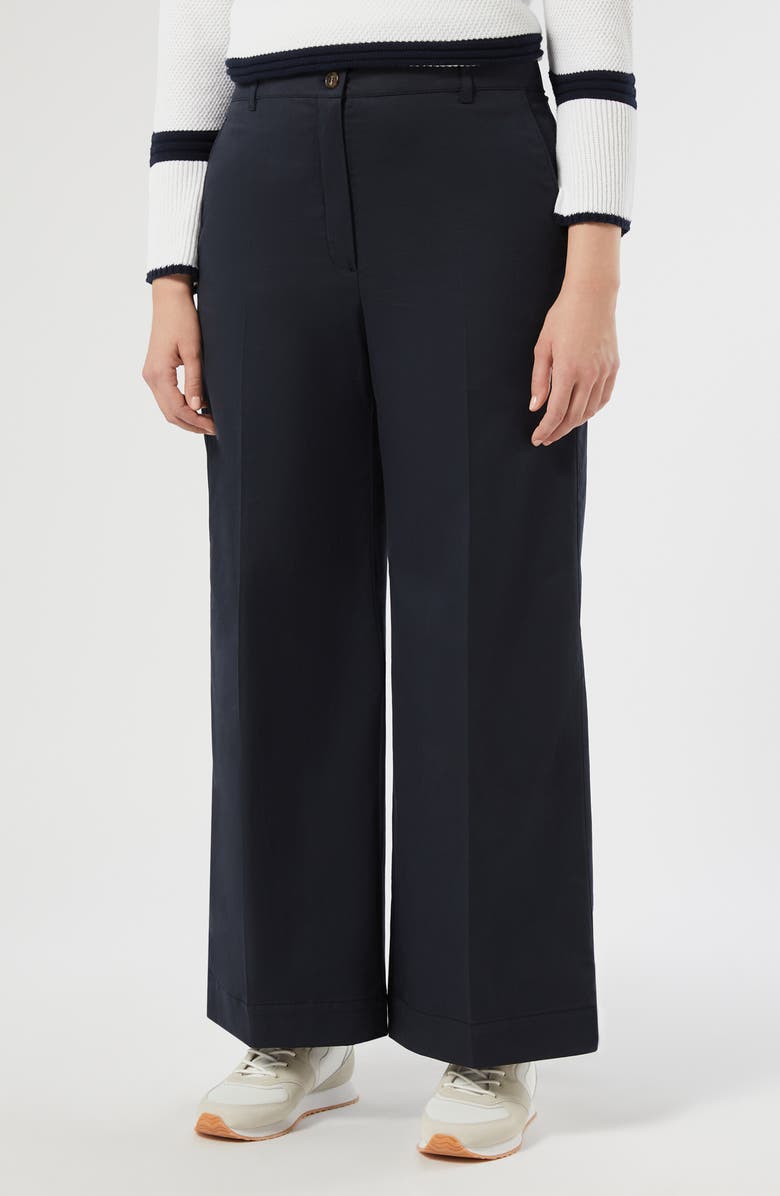 Marina Rinaldi Cresta Wide Leg Pants, Main, color, Midnight Blue