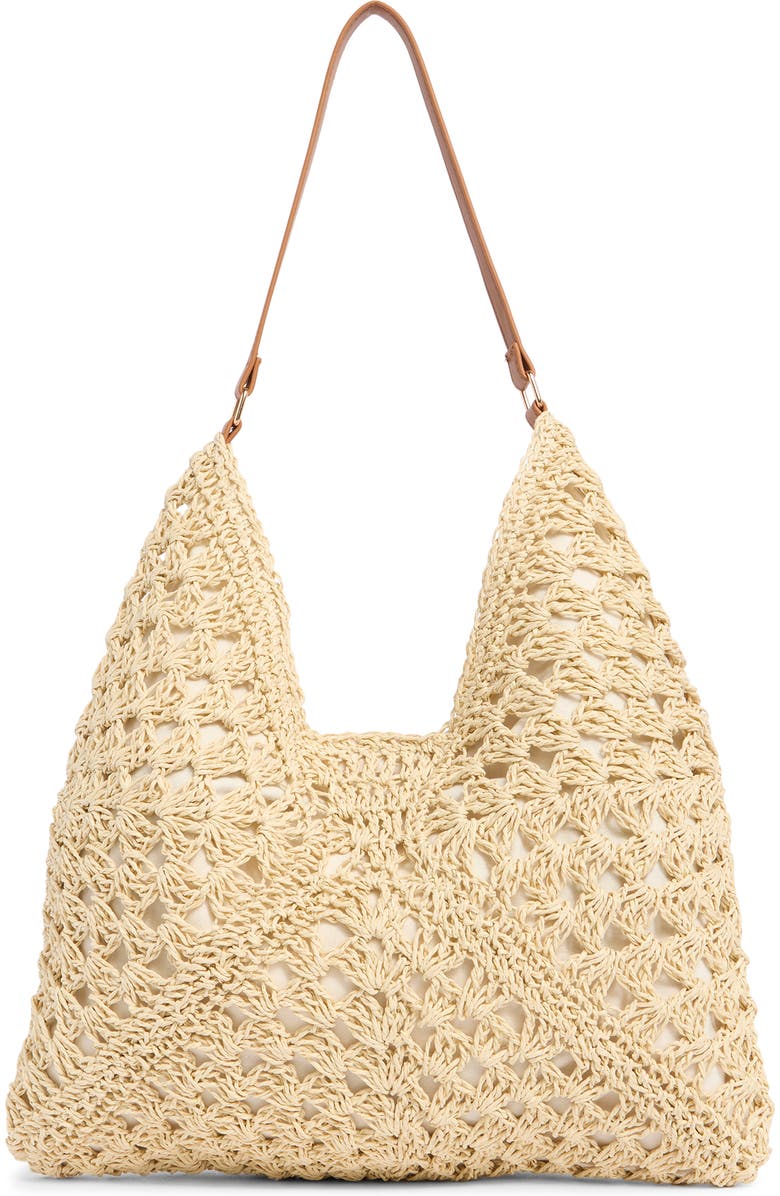 Dolce Vita Bloom Straw Shoulder Bag, Alternate, color, Natural