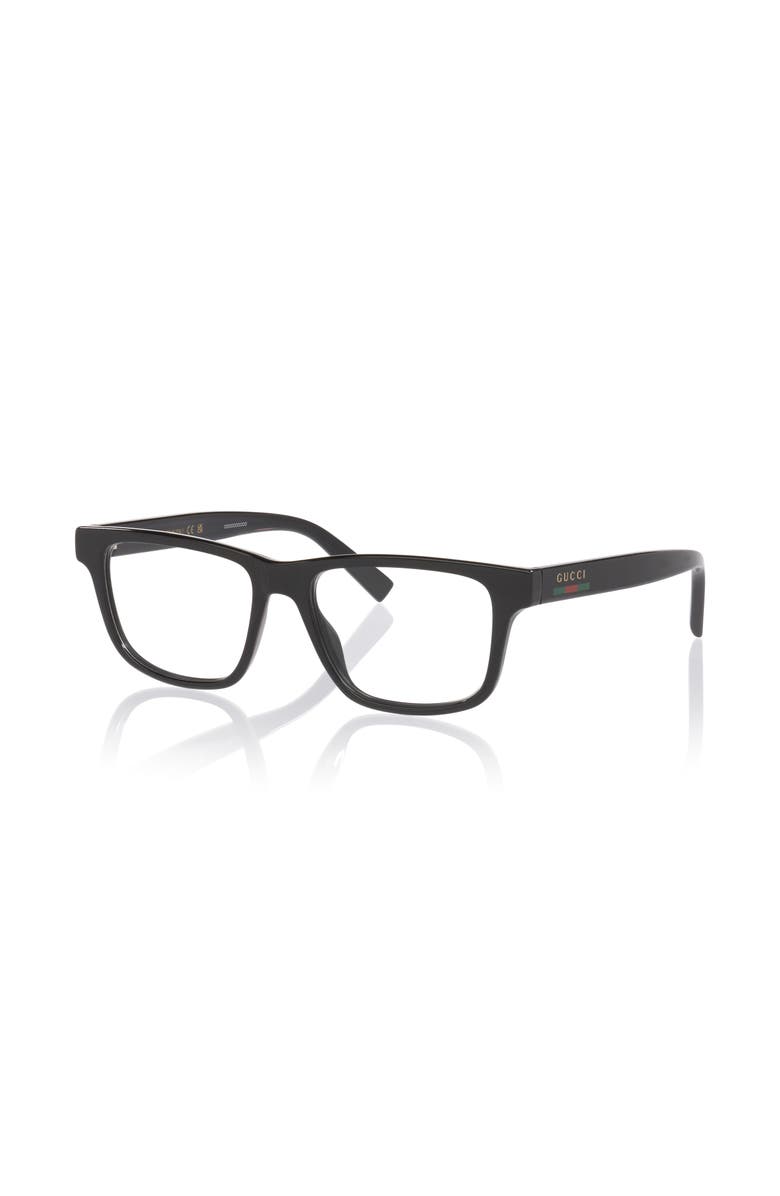 Gucci 54mm Rectangle optical glasses, Main, color, Black
