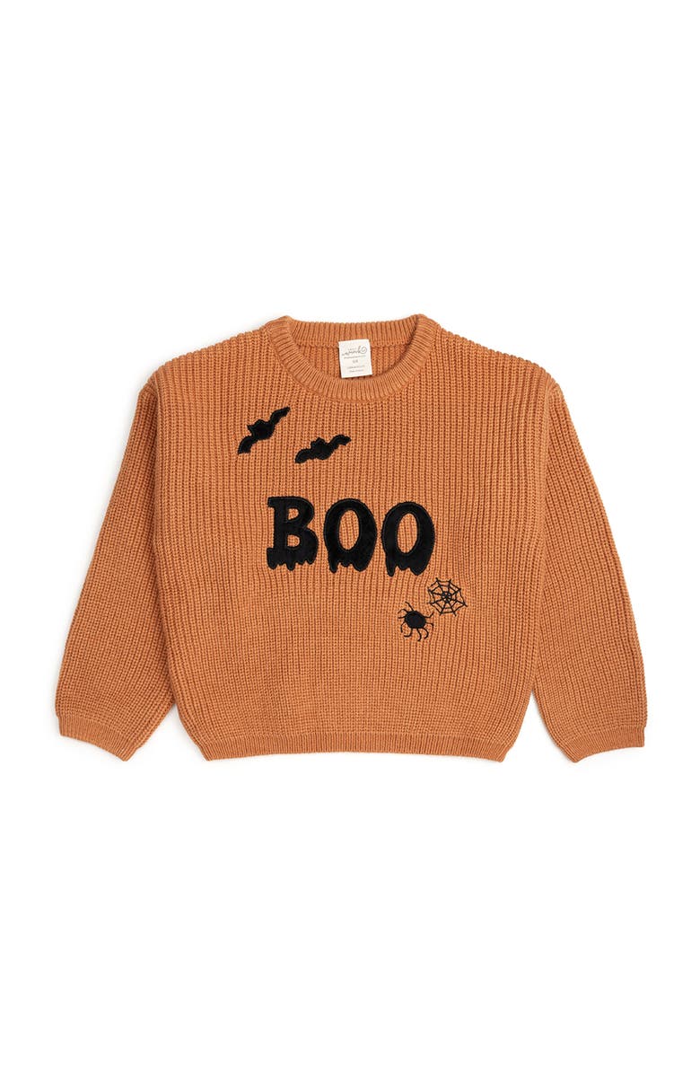 Sweet Wink Boo Drip Halloween Knit Sweater, Main, color, 