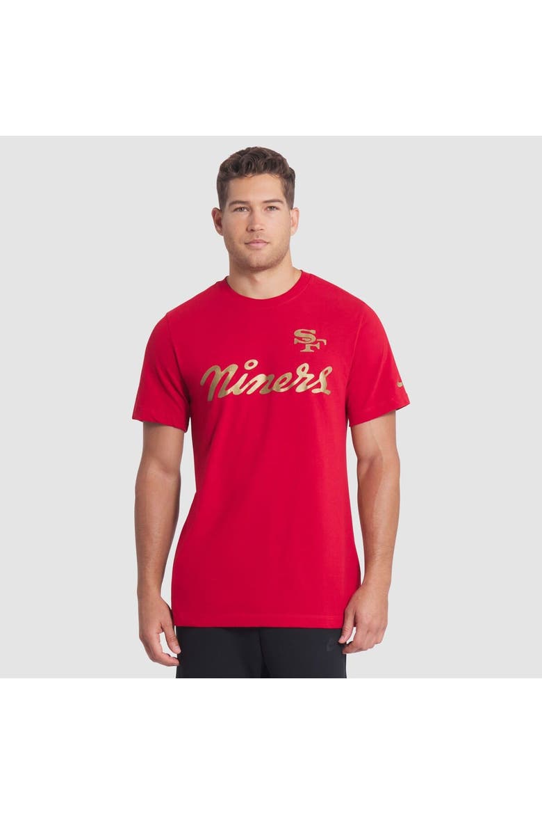 Men's Nike Scarlet San Francisco 49ers 2025 Rivalries Collection Slub Dri-FIT T-Shirt, Main, color, Scarlet