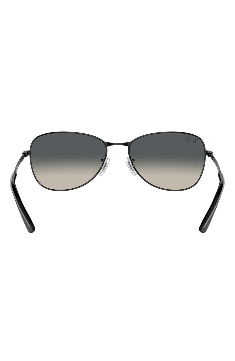 Ray-Ban 56mm Gradient Pilot Sunglasses, Alternate, color, Black