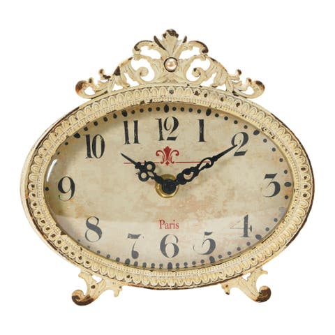 Decorative Antiqued Mantel Clock