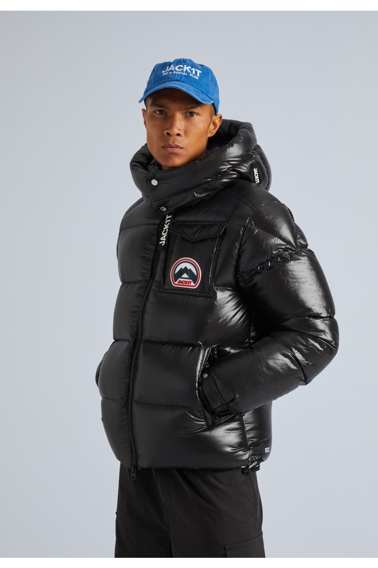 Quilted Hooded Puffer Jacket, Alternate, color, Black