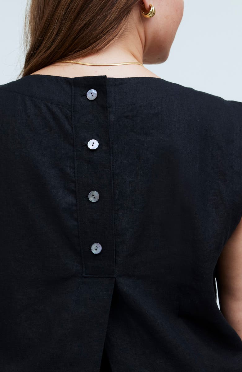 Madewell Bateau Neck Linen Top, Alternate, color, 