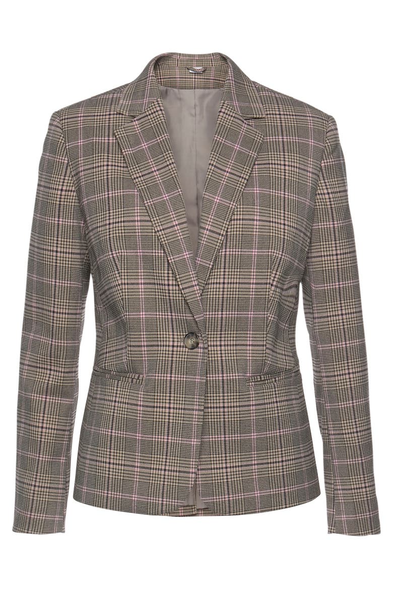 Classic Blazer, Alternate, color, Taupe Patterned