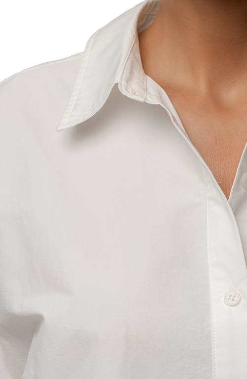 Jluxlabel Leon Oversize Cotton Poplin Button-up Shirt In White