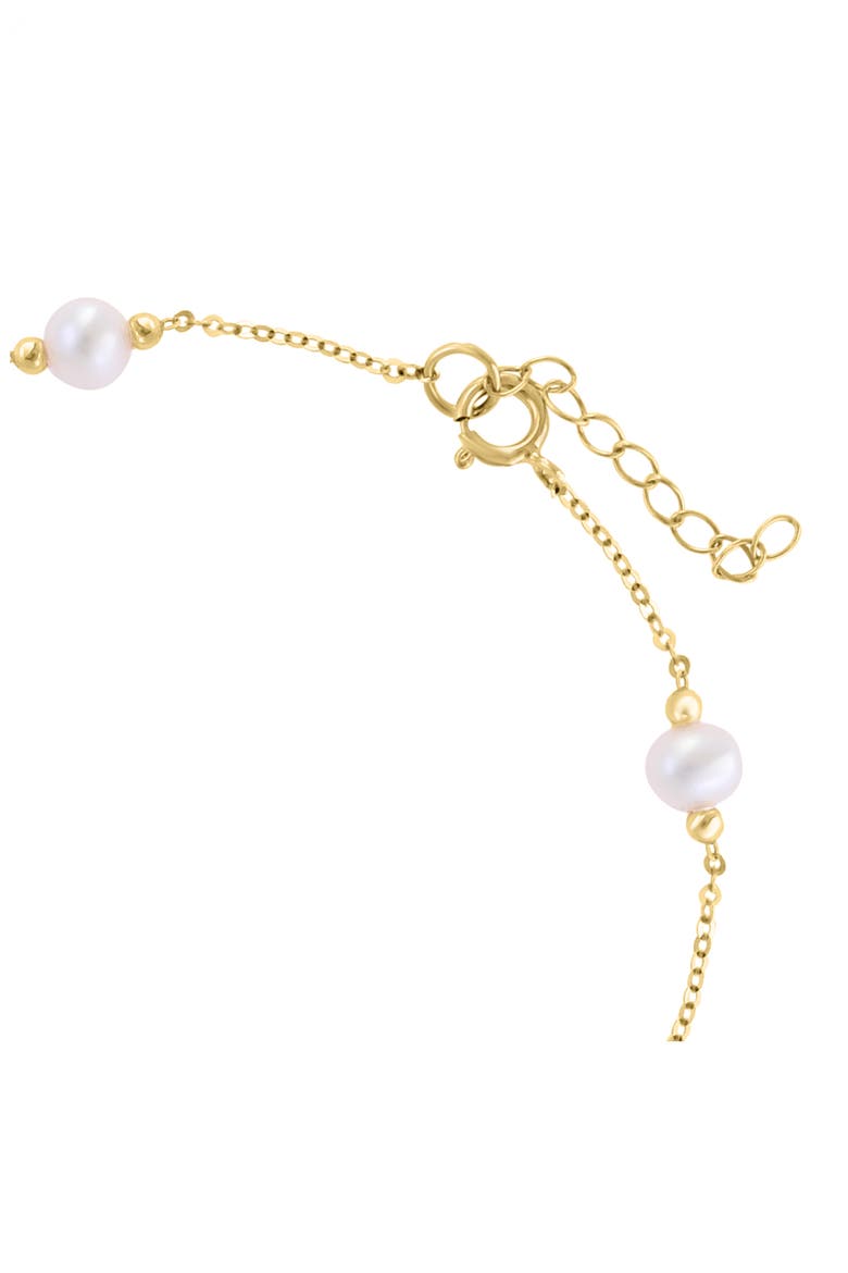 14K Yellow Gold Freshwater Pearl Malachite and Emerald Bracelet, Alternate, color, GREEN