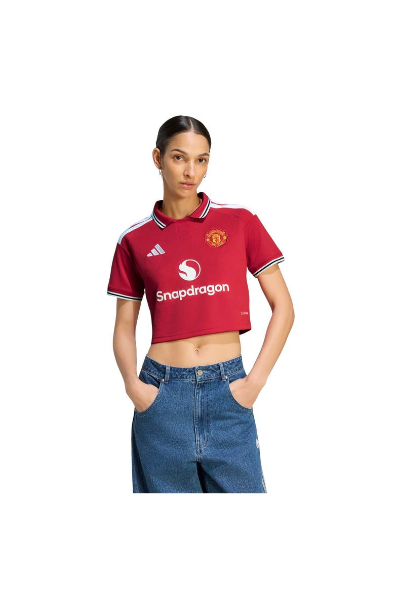 Women's adidas Red Manchester United 2026/27 Home Cropped Replica Jersey, Main, color, Red