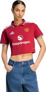 adidas Women's adidas Red Manchester United 2026/27 Home Cropped Replica Jersey