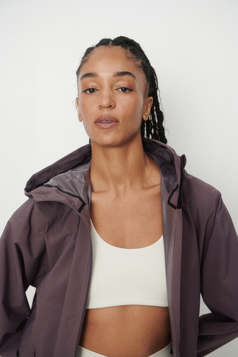 Oversized Rain Jacket With Stormmove, Alternate, color, Purple taupe