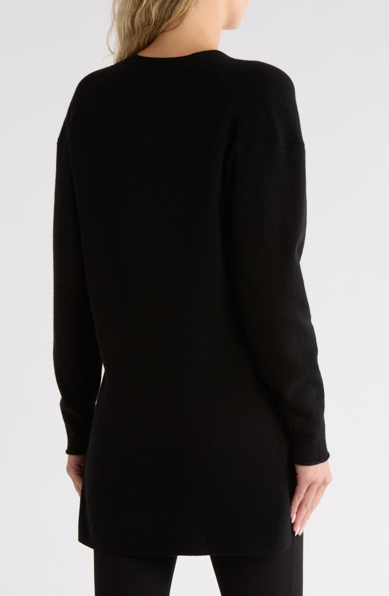Theory Wool & Cashmere Long Cardigan, Alternate, color, Black