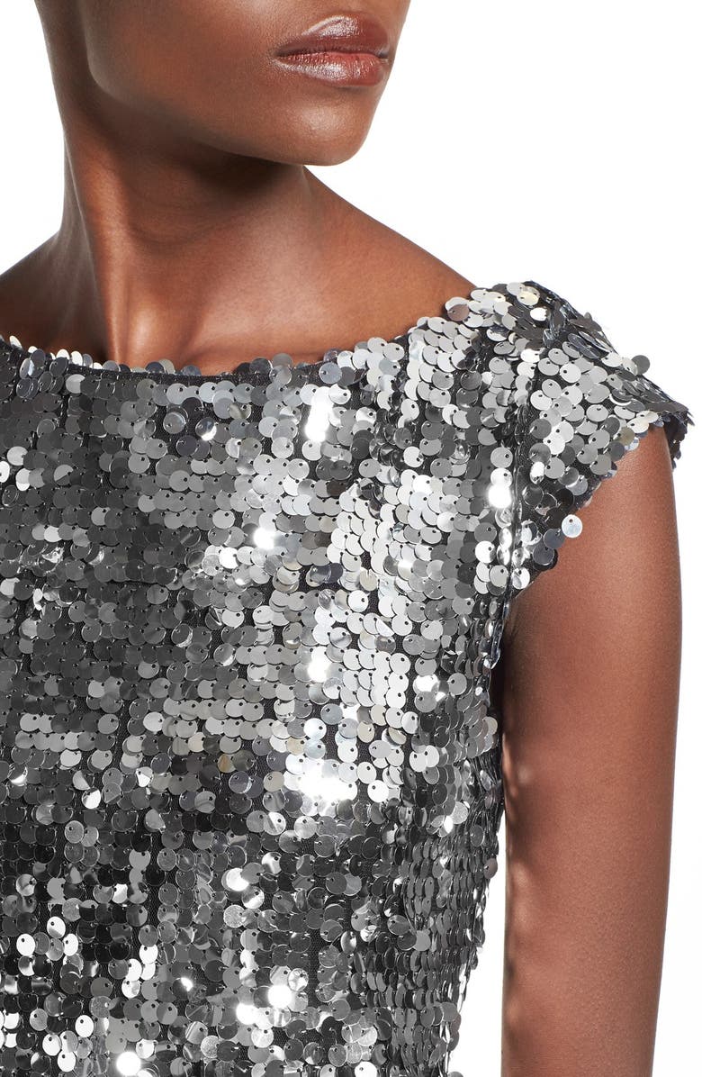 Speechless Sequin Cap Sleeve Body-Con Dress, Alternate, color,