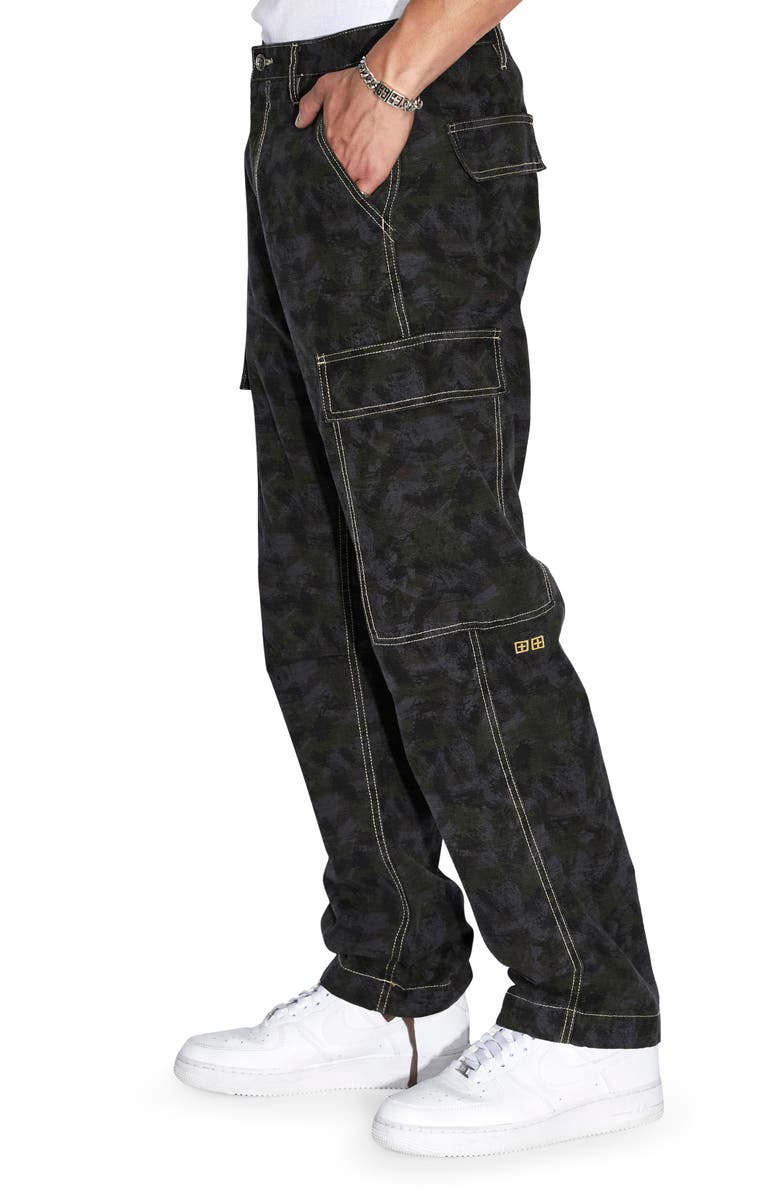 Ksubi Fugitive Loose Fit Camo Cargo Pants, Alternate, color, 