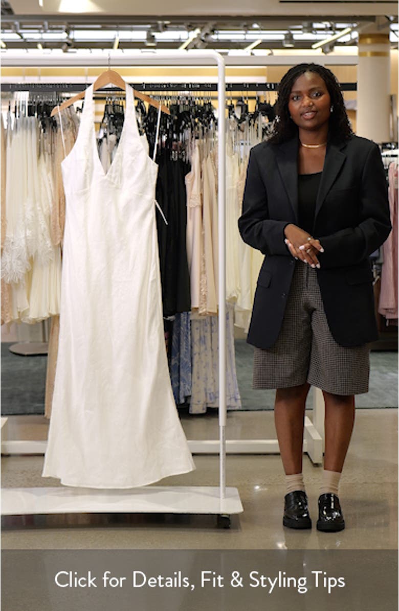 Paola Halter Linen Midi Dress, sales video thumbnail