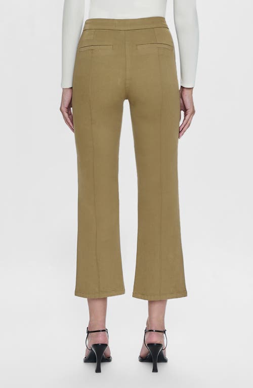 Shop Pistola Simone Seamed Kick Flare Pants In Khaki
