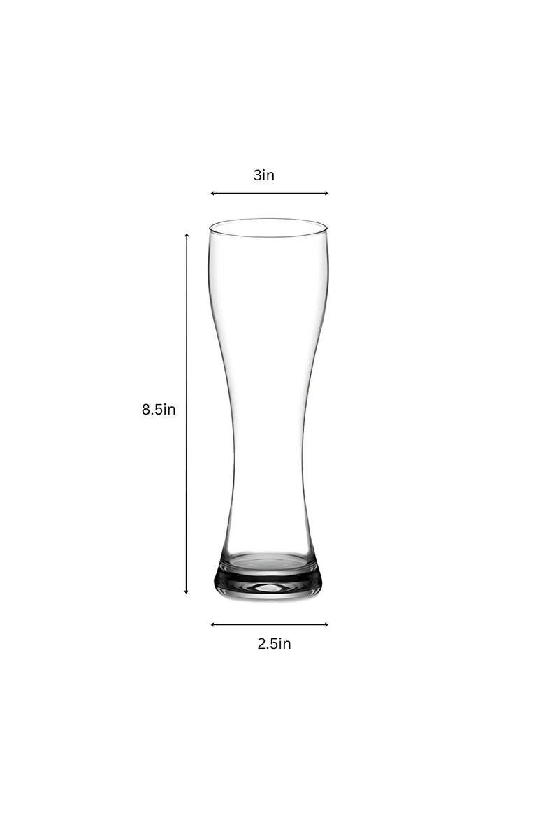 Tall Weizen Beer Glass - 16oz - Set of 6, Alternate, color, Clear