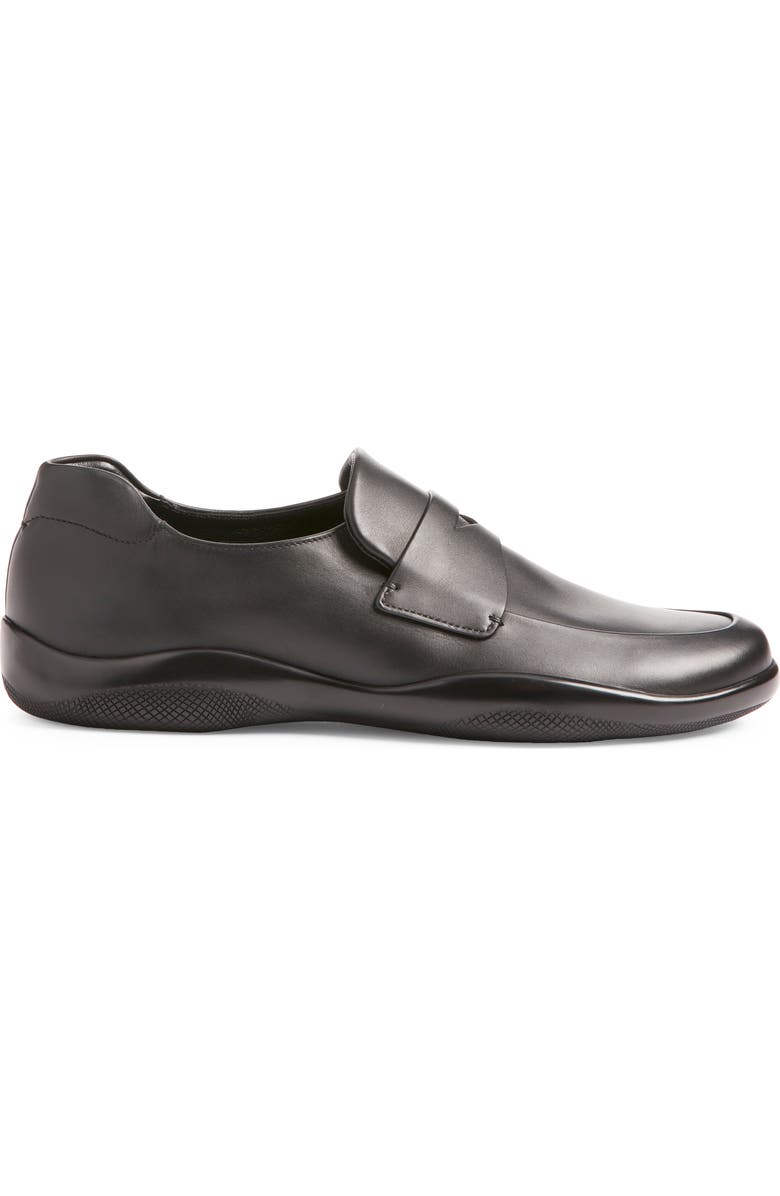 Prada America's Cup Penny Loafer, Alternate, color, Nero