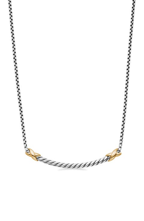 Petite X Bar Pendant Necklace