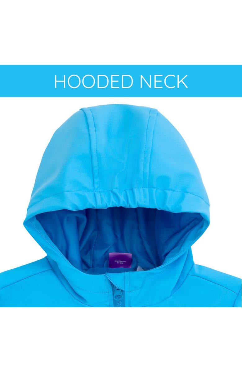 Disney Lilo & Stitch Girls' Hooded Zip-Up Rain Jacket, Alternate, color, Stitch Cloud Blue