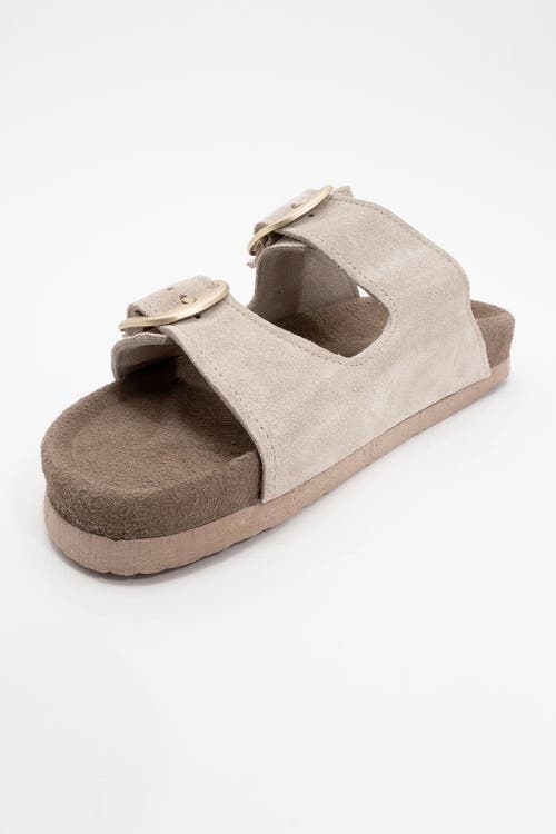FOREVER & ALWAYS SHOES FOREVER & ALWAYS SHOES OVESTA SOFT FOOTBED LEATHER SLIDE SANDAL
