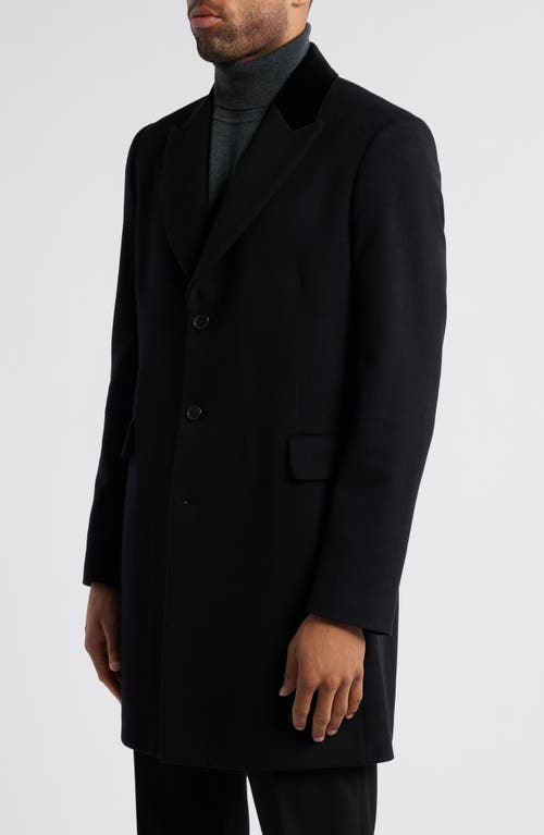 PAUL SMITH PAUL SMITH SINGLE BREASTED WOOL BLEND OVERCOAT