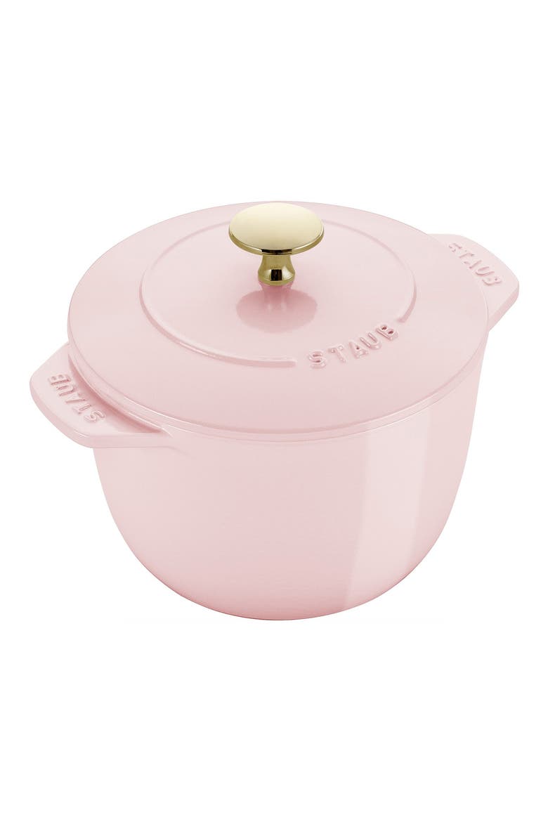 1.5-Quart Enameled Cast Iron Petite French/Dutch Oven, Main, color, PEONY PINK