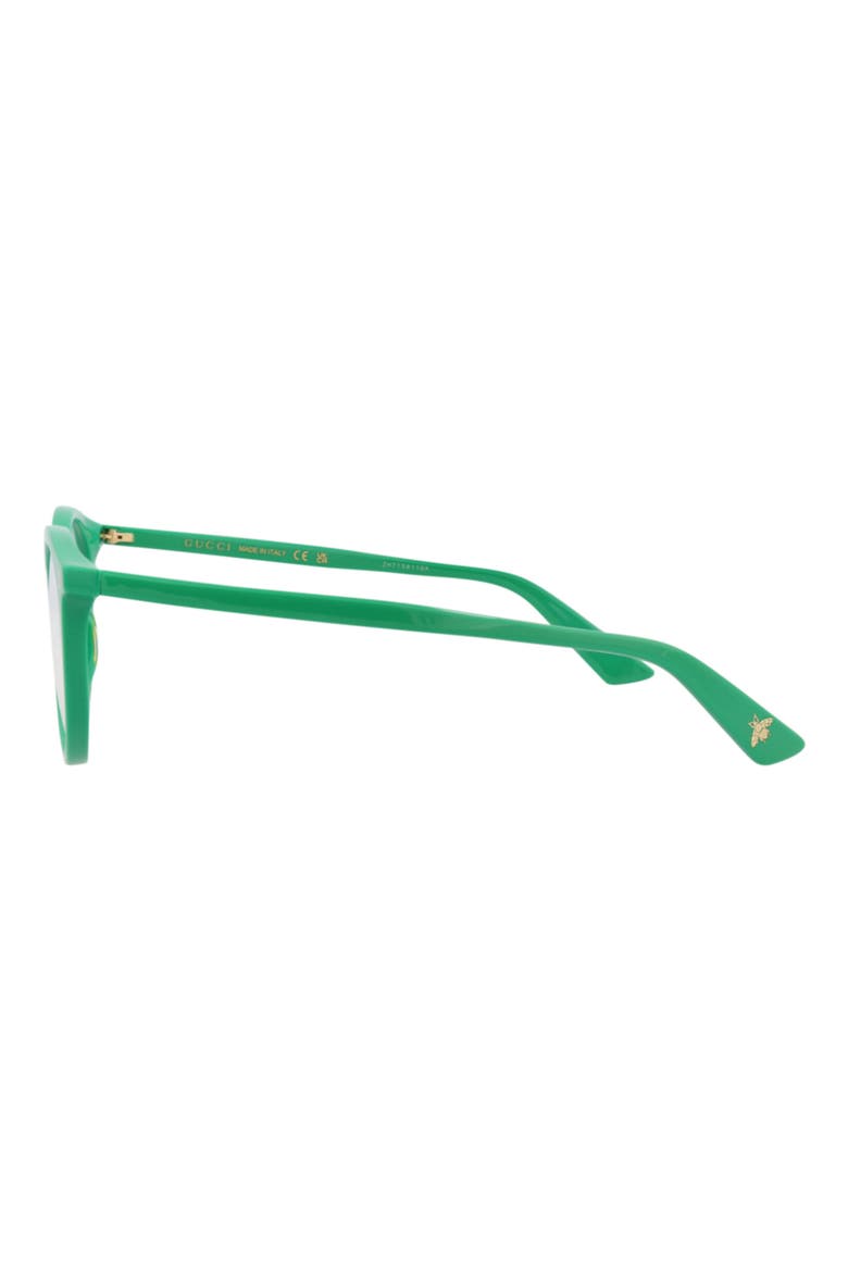 52mm Round Optical Glasses, Alternate, color, GREEN GREEN TRANSPARENT