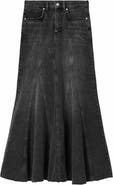 AllSaints Alma Flare Denim Maxi Skirt