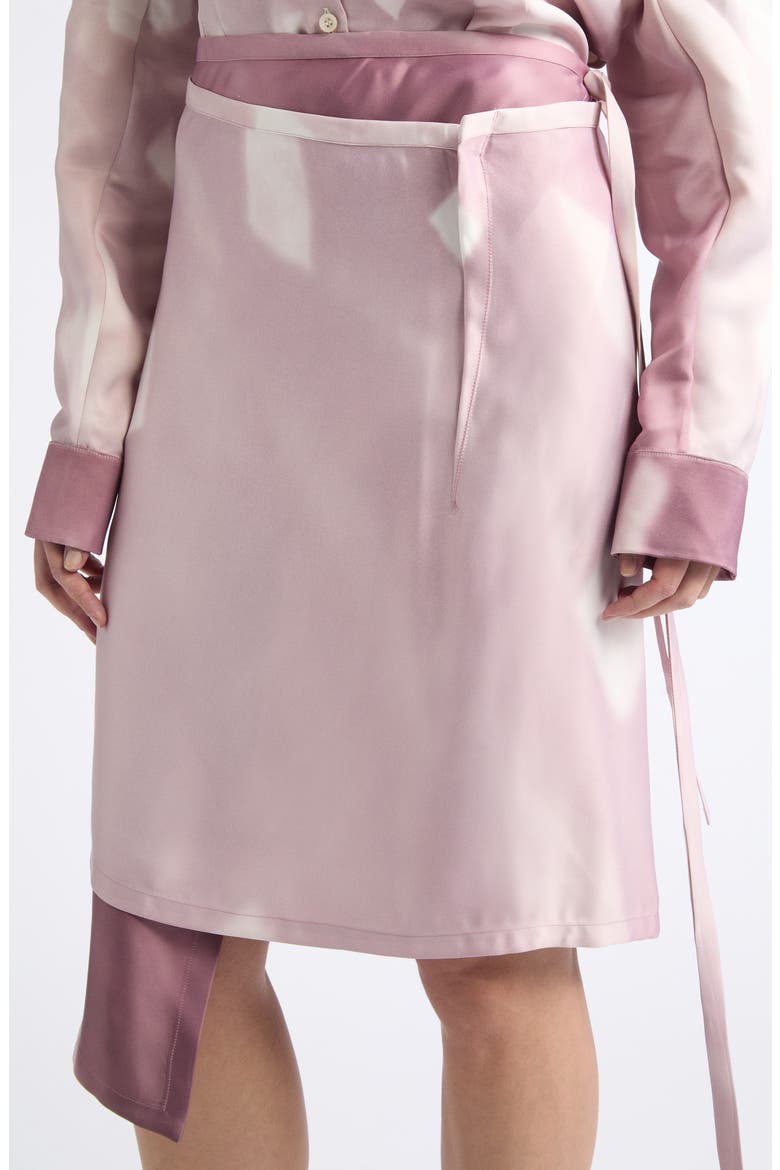Print Wrap Skirt, Alternate, color, PINK