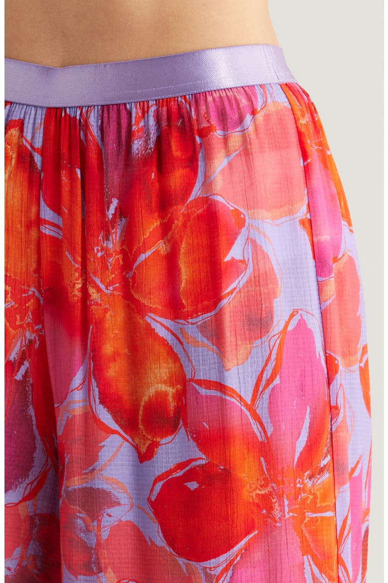Floral Cover-Up Pants, Alternate, color, WATERCOLOR GARDENIA