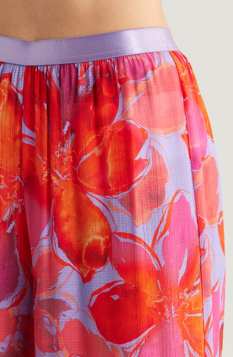 Hutch Floral Cover-Up Pants, Alternate, color, Watercolor Gardenia