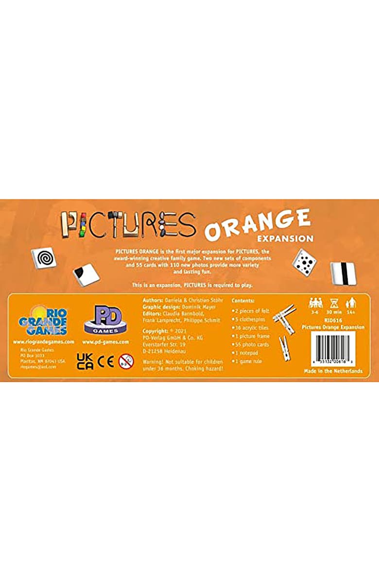 Rio Grande Games Pictures Orange Expansion, Alternate, color, Multicolored
