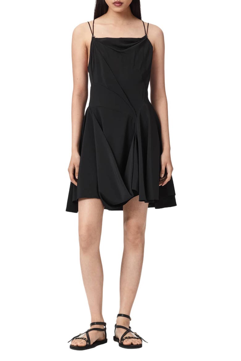 Claire Strappy Minidress, Main, color, BLACK