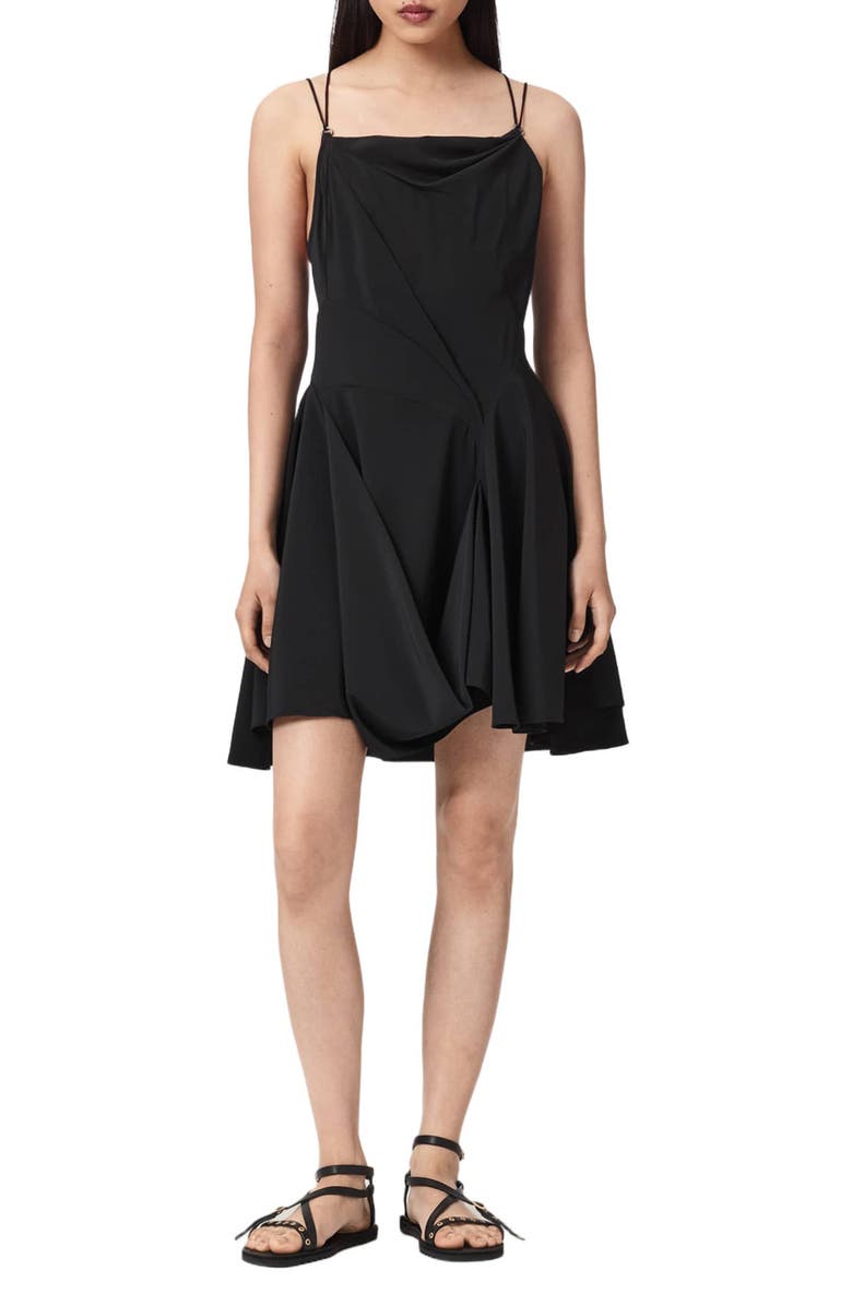 AllSaints Claire Strappy Minidress, Main, color, Black