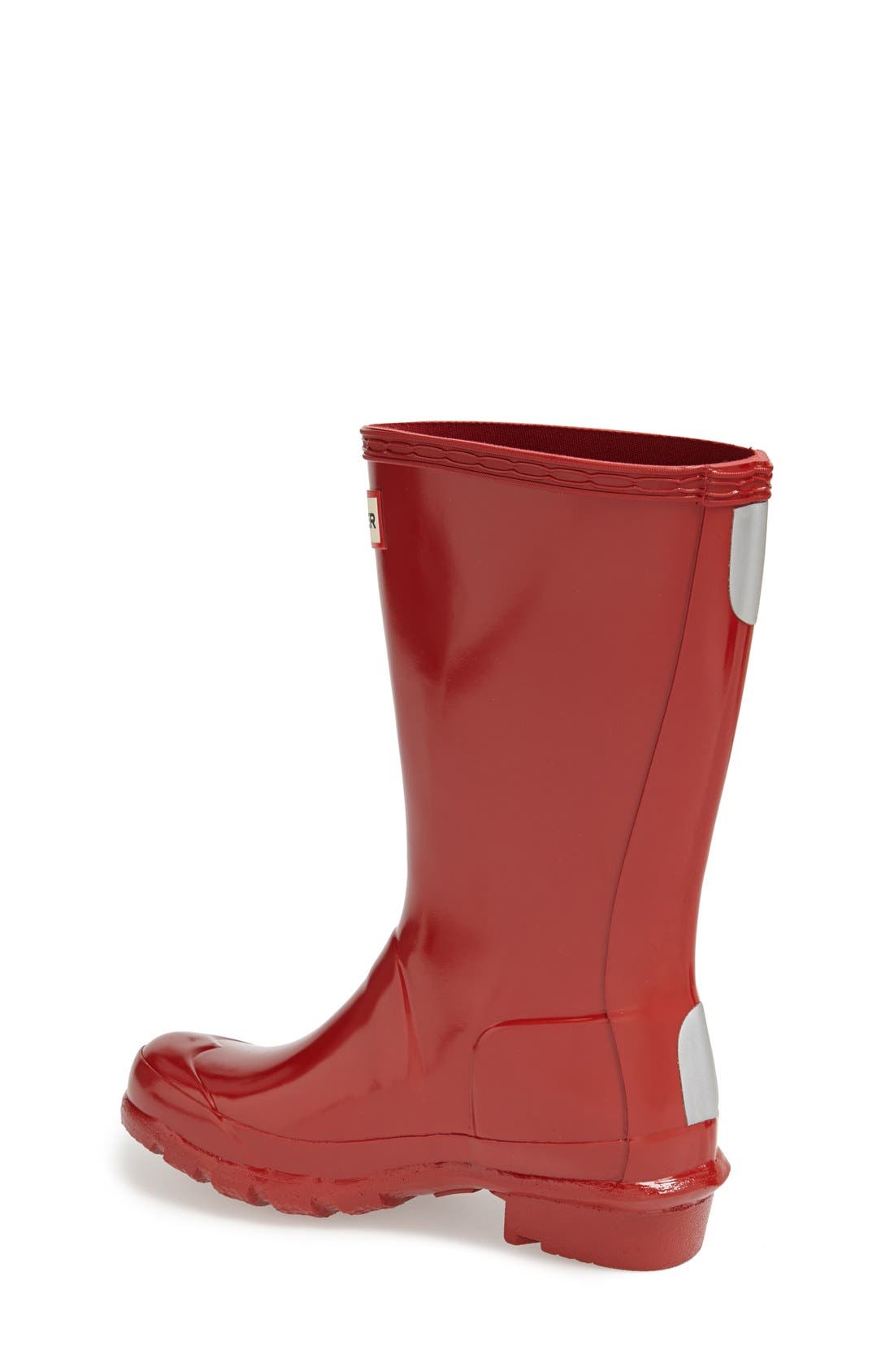 Hunter Kids' Original Gloss Waterproof Rain Boot, Alternate, color, Military Red