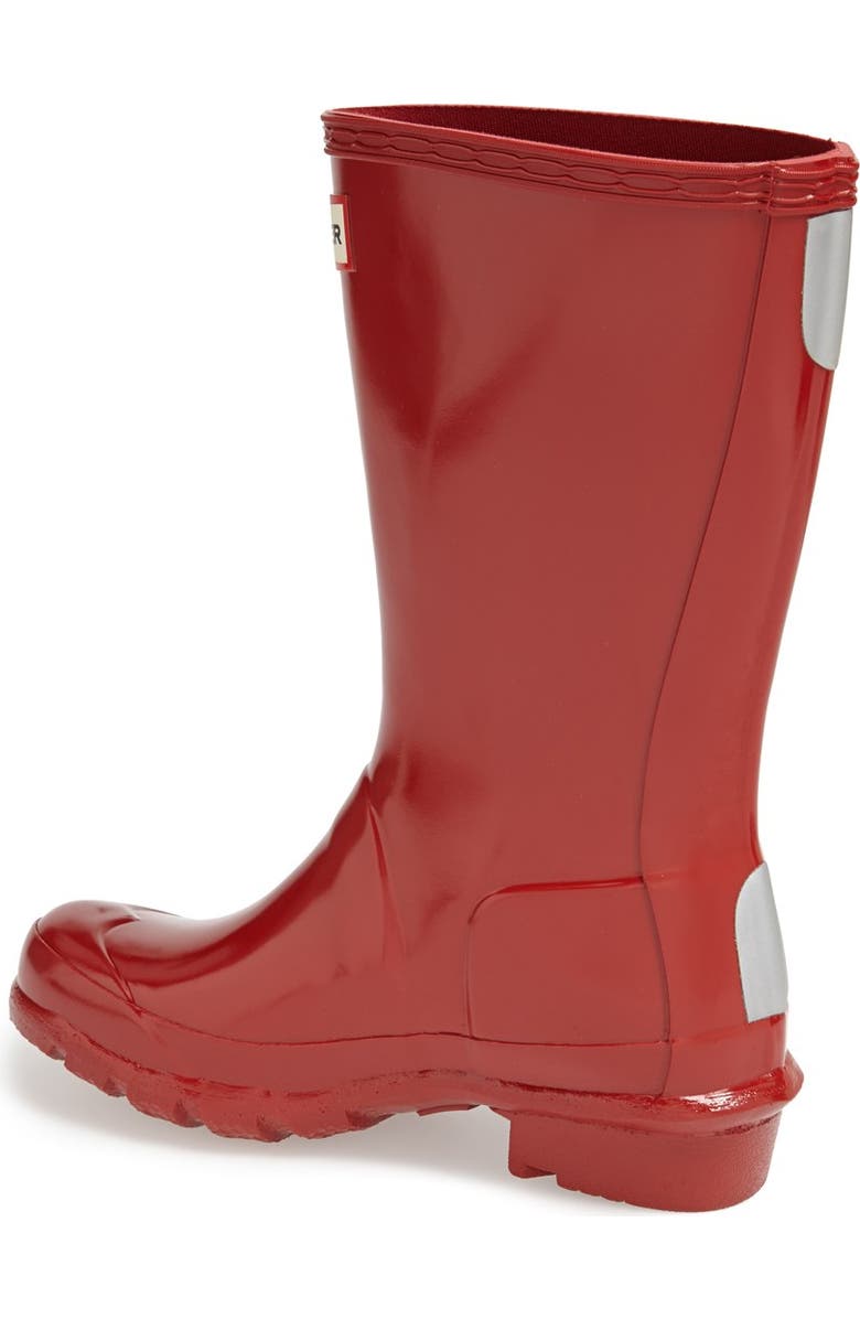 Hunter Kids' Original Gloss Waterproof Rain Boot, Alternate, color, Military Red