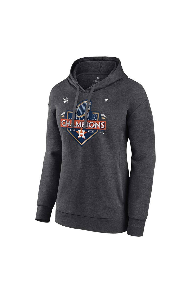 FANATICS Women's Fanatics Branded Heather Charcoal Houston Astros 2022 World Series Champions Locker Room Plus Size Pullover Hoodie, Alternate, color, 