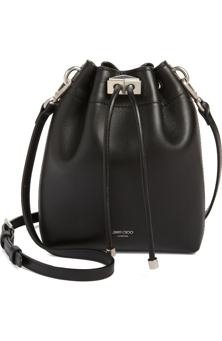 Jimmy Choo Bon Bon Leather Bucket Bag, Main, color,