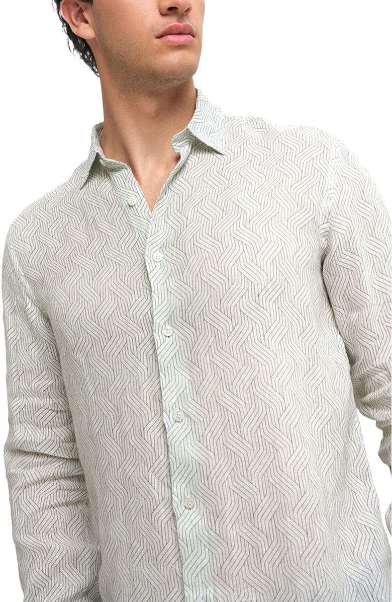 Peninsula Swimwear Lido Linen Shirt, Alternate, color, Multicolor