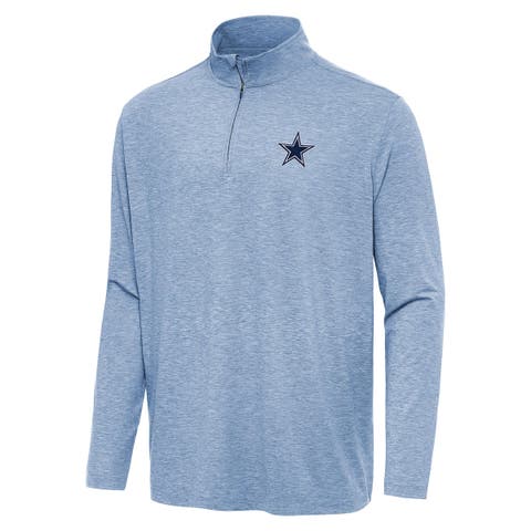 Men's Antigua  Heather Royal Dallas Cowboys Hunk Quarter-Zip Jacket