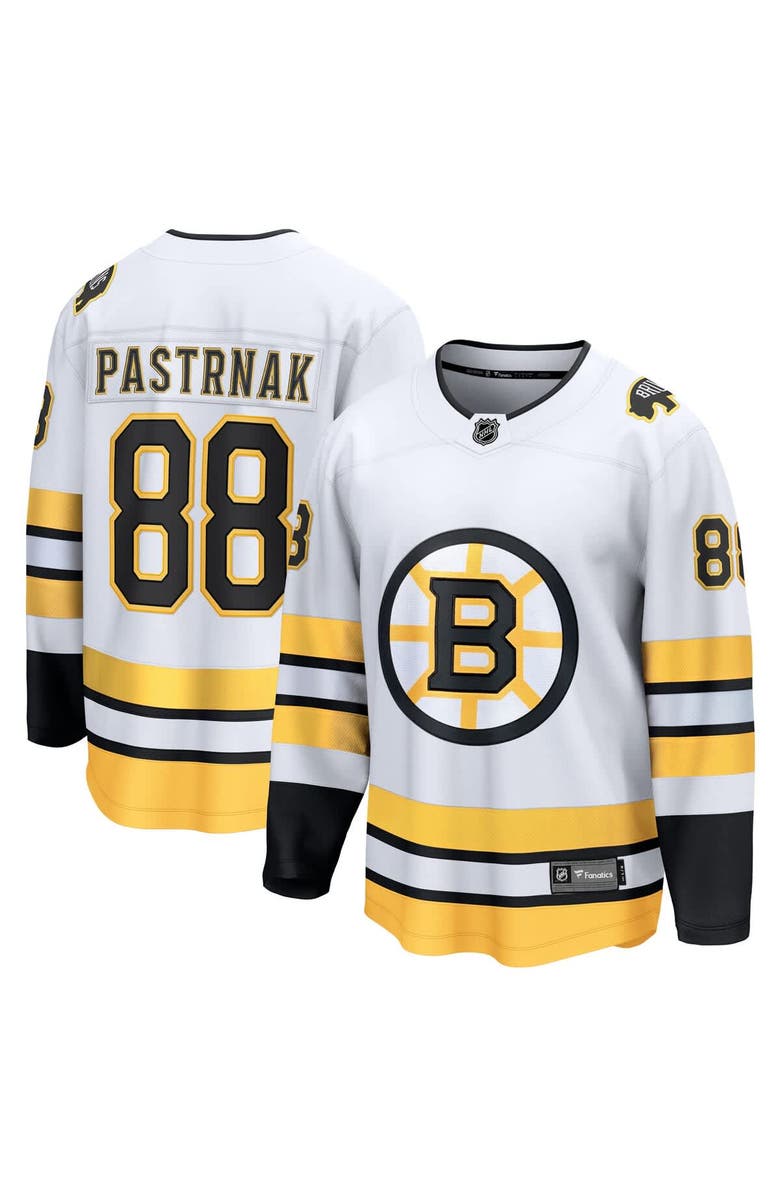 FANATICS Men's Fanatics David Pastrnak White Boston Bruins Away Breakaway Player Jersey, Main, color, White