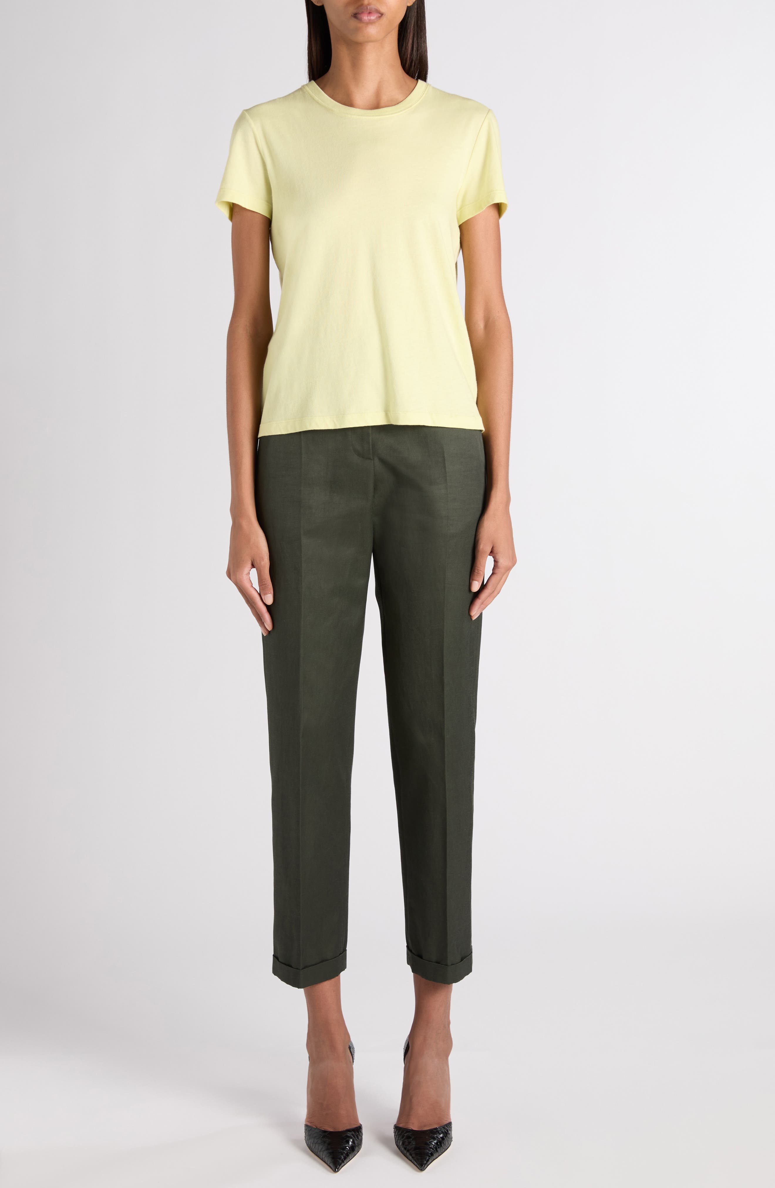 Twill Chino Ankle Pants - image 2