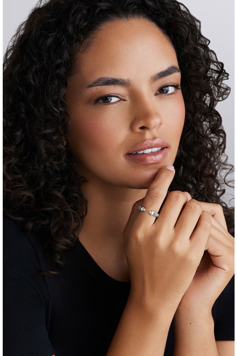 Signature Caviar Versa Ring, Alternate, color, SILVER