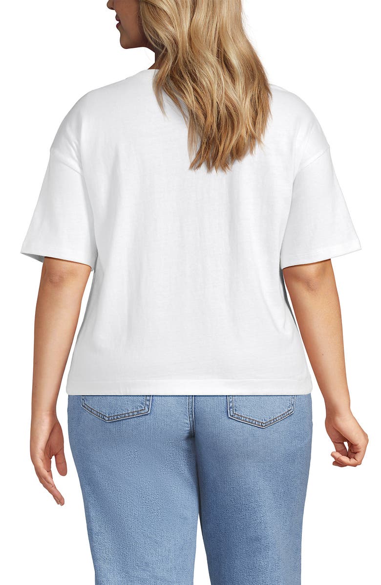 Lands' End Short Sleeve Mariner T-Shirt, Alternate, color, White