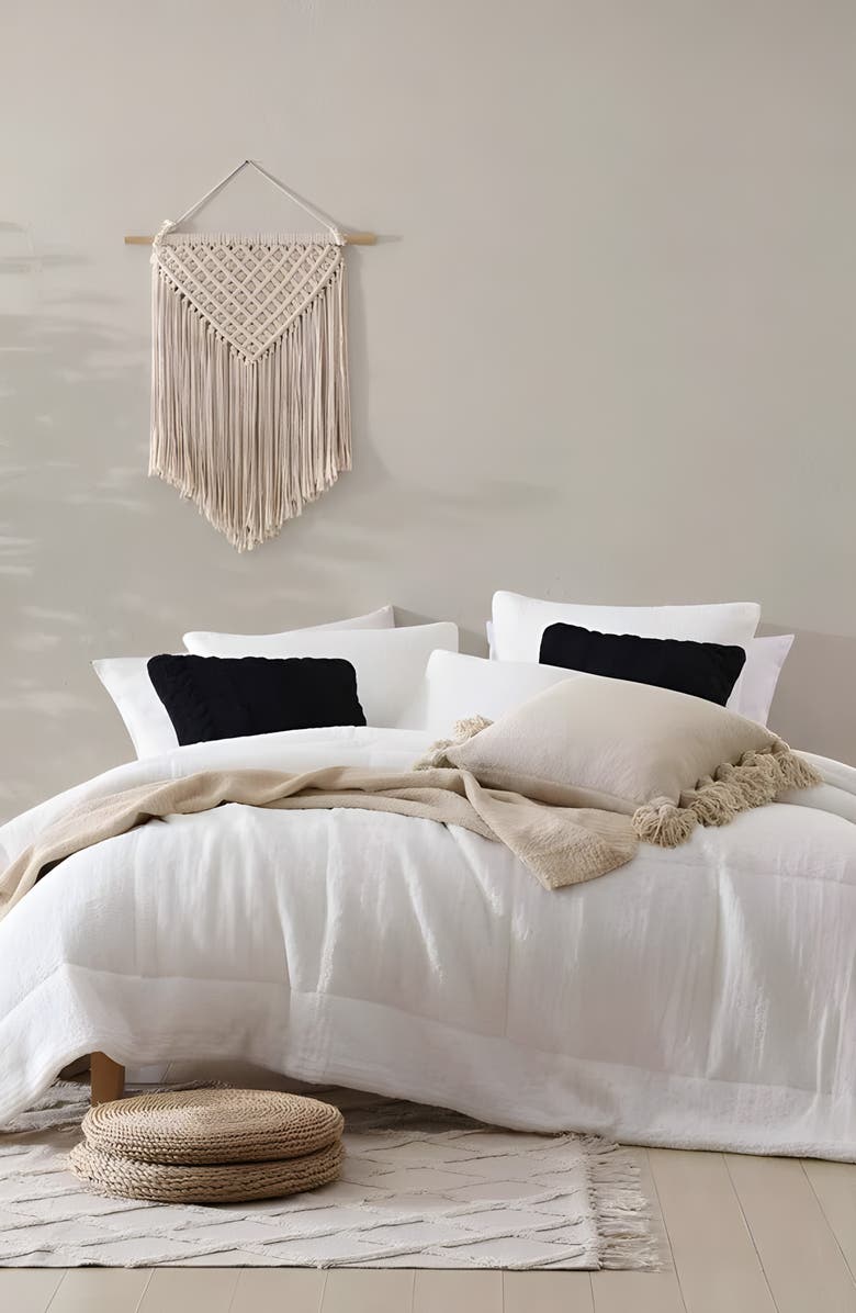 Sunday Citizen Braided Throw Pillow, Alternate, color, Black