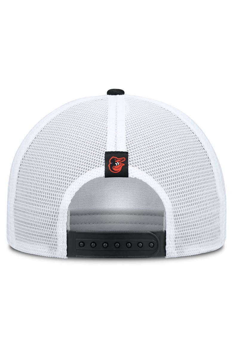 Men's Nike  Khaki/Black Baltimore Orioles Rise A-Frame Trucker Adjustable Hat, Alternate, color, Khaki